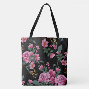 Tote Bag Magnifique papillon floral mode Fourre-tout