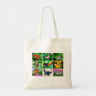 Tote Bag Magnifique Papillons Collage, 9 Photos