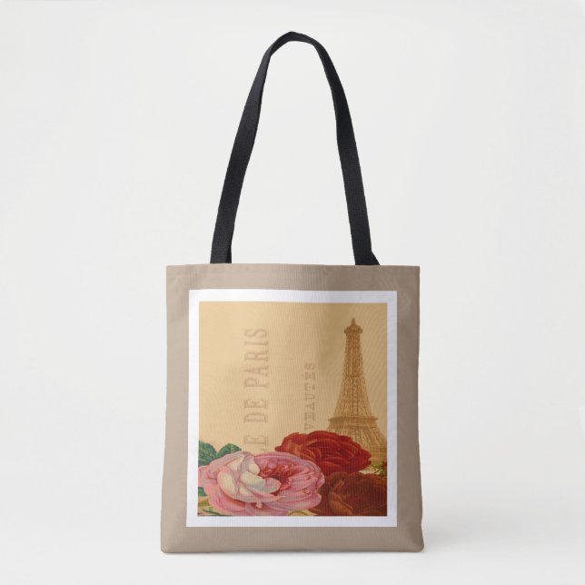 Tote Bag Magnifique Paris Vintage et Tour Eiffel (Devant)