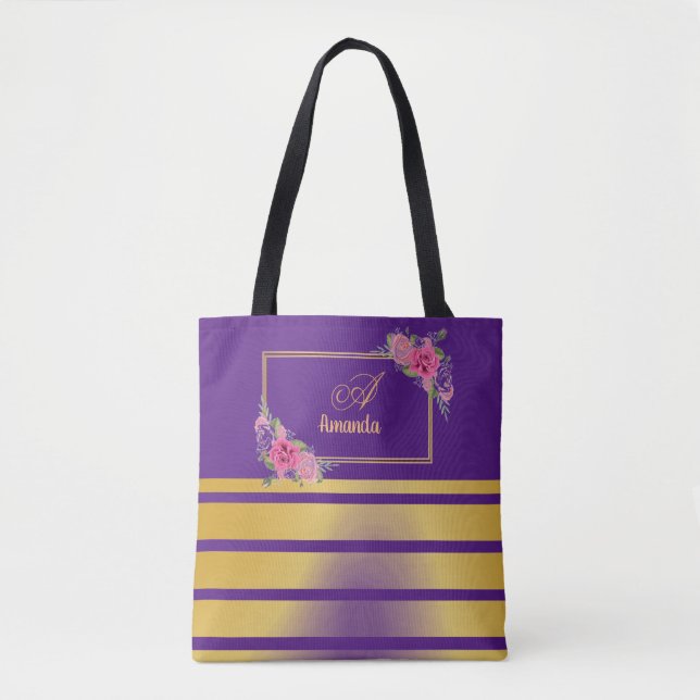 Tote Bag Magnifique Tirures dorées brillantes Nom de fille  (Devant)