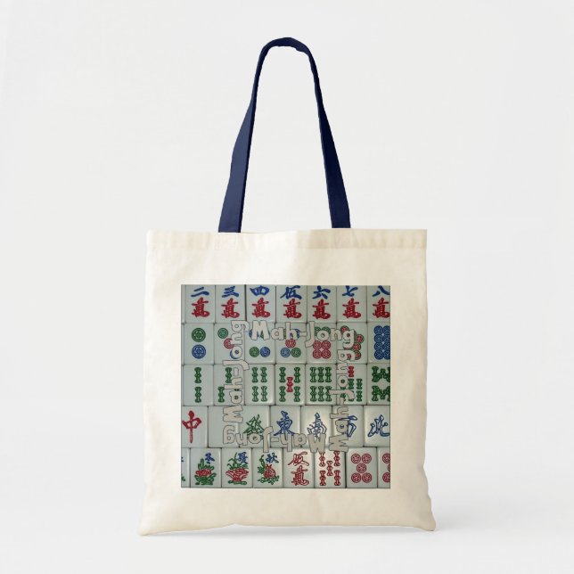 Tote Bag Mah-Jong sur les carreaux (set no 6) (Devant)