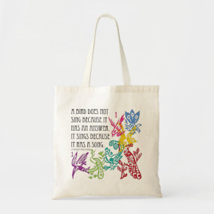Tote Bag Mah Jongg One Bams Birds/Proverb Bag