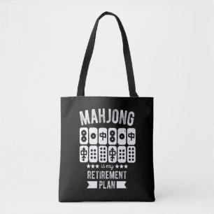 Tote Bag Mahjong est mon plan de retraite   Funny mahjong