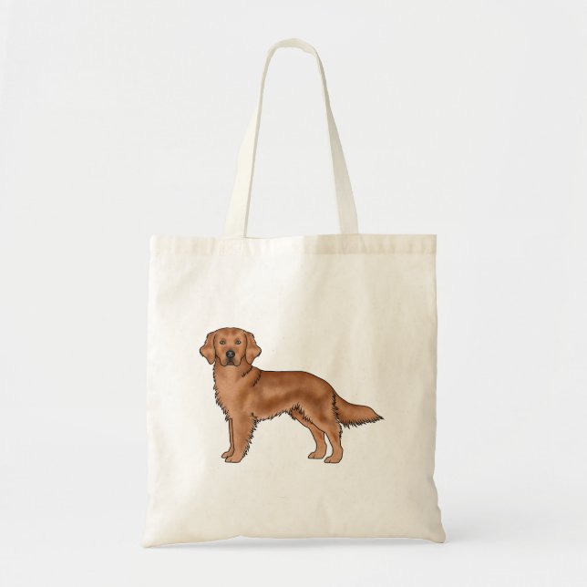 Tote Bag Mahogany Red Golden Retriever mignon dessin (Devant)