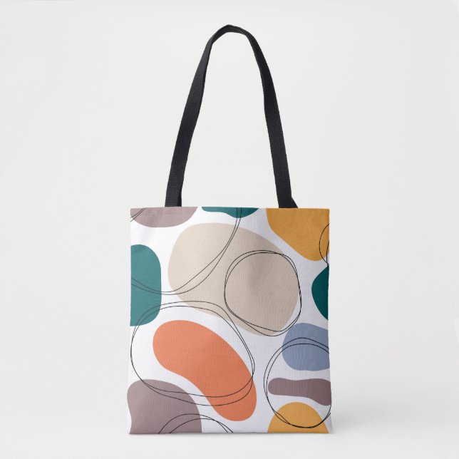 Tote Bag Maillot abstrait géométrique à main (Devant)