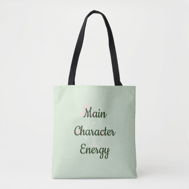 Tote Bag Main Character Energy Trendy Minimal Aesthetic (Devant)