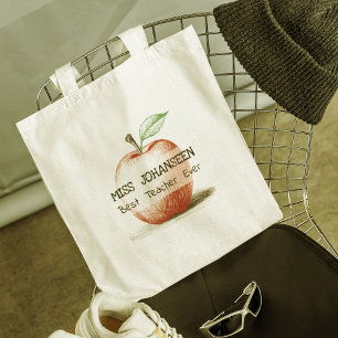 Tote Bag Main Drate mignonne et amusante Pomme rouge meille