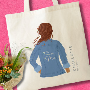 Tote Bag Main Drawn Denim Veste Red Hair Future Mme.