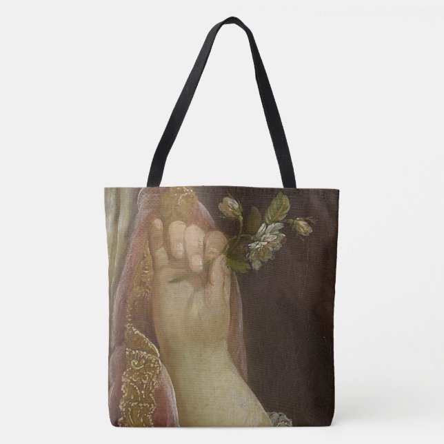 Tote Bag Main et fleurs (Devant)