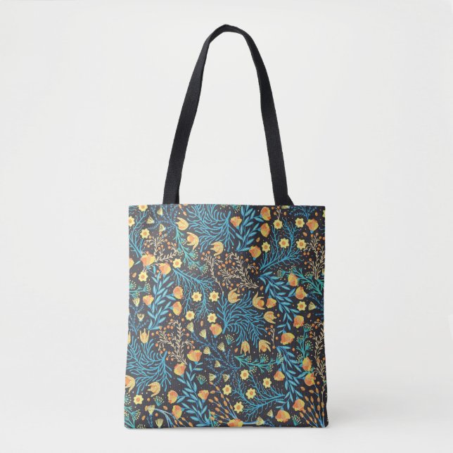 Tote Bag Main florale dessinée : Créative sans fil (Devant)