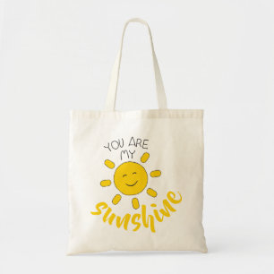 Tote Bag Main Jaune dessinée Soleil Bonjour soleil Image Su