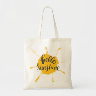 Tote Bag Main Jaune tirée Soleil Hello Soleil Image