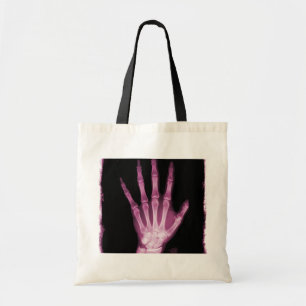 Tote Bag Main rose de squelette de rayon X