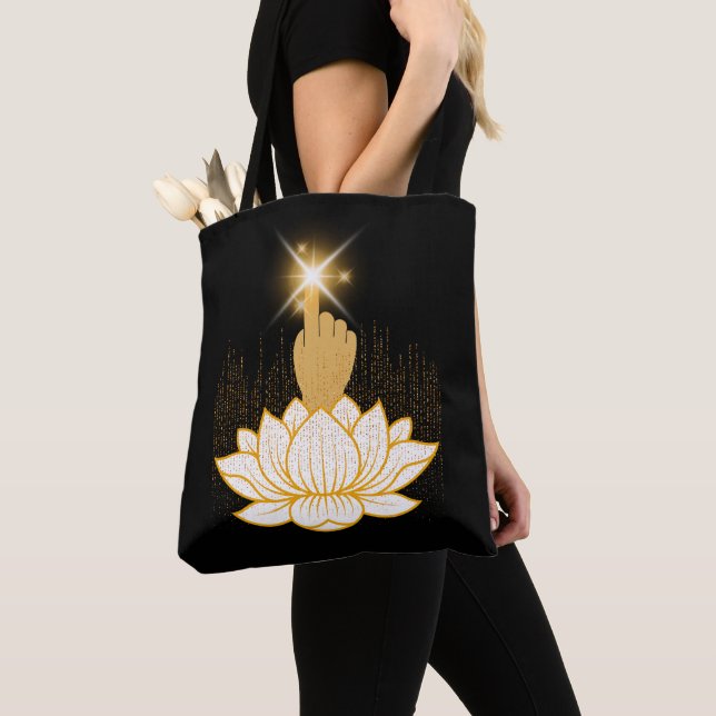 Tote Bag Main sacrée Lotus (De près)
