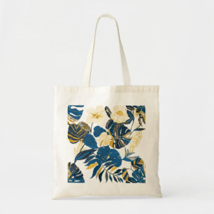 Tote Bag Main Tropicale tirée : Motif créatif sans couture
