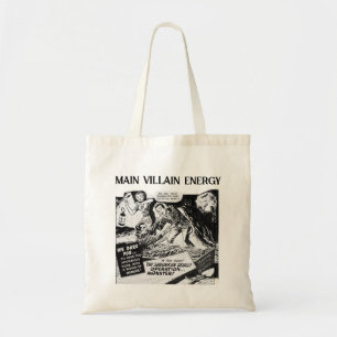 Tote Bag Main Villageois Energy Vintage Comic noir et blanc