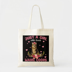 Tote Bag Maine CoonCat Lover Cadeau Juste Une Fille Qui Aim