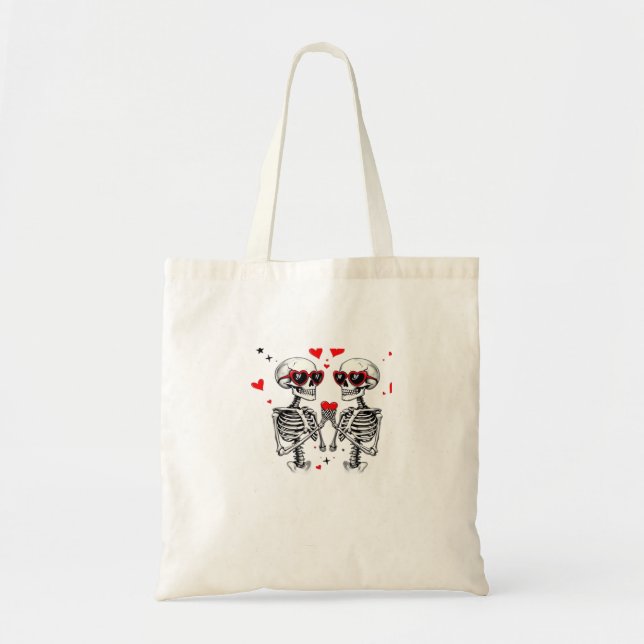 Tote Bag Mains Coeur Squelette Pour Trending (Devant)