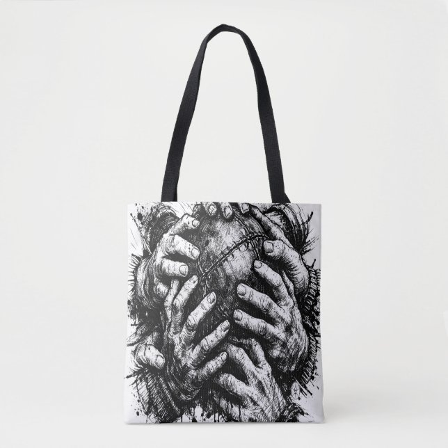 Tote Bag Mains d'Orkney saisissant le Ba (Devant)