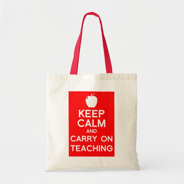 Tote Bag Maintenez calme et continuez le cartable du (Devant)