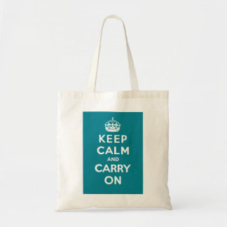 Tote Bag Maintenez calme et portez On_BAG_AQUA