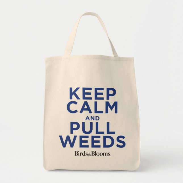Tote Bag Maintenez calme et tirez les mauvaises herbes (Devant)