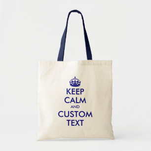 Tote Bag Maintenez couleur calme et [de marine des textes