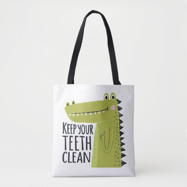 Tote Bag Maintenez vos dents propres (Devant)