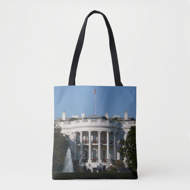Tote Bag Maison Blanche de Noël pour les vacances Washingto (Devant)