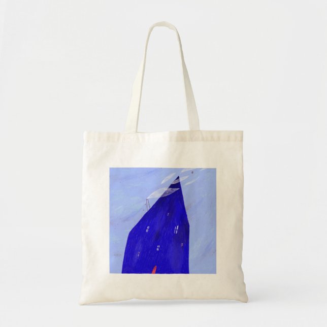 Tote Bag Maison bleue (Devant)