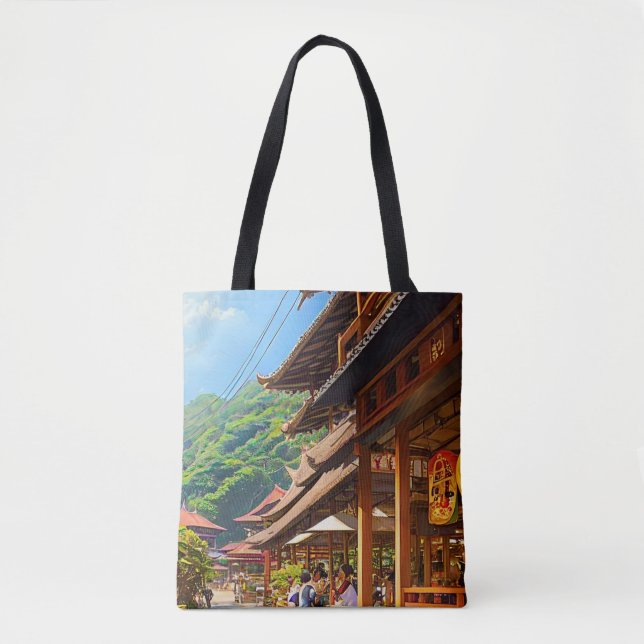 Tote Bag Maison de café javanaise (Devant)