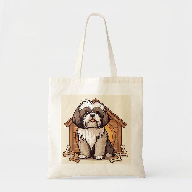 Tote Bag Maison de chien ludique Shih Tzu  (Shih Tzu Fans!)