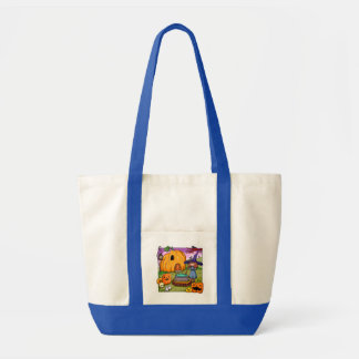 Tote Bag Maison de citrouille de sorcière d'Halloween