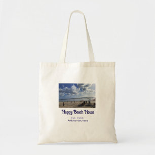 Tote Bag Maison de plage établie. Ajouter année photo latit