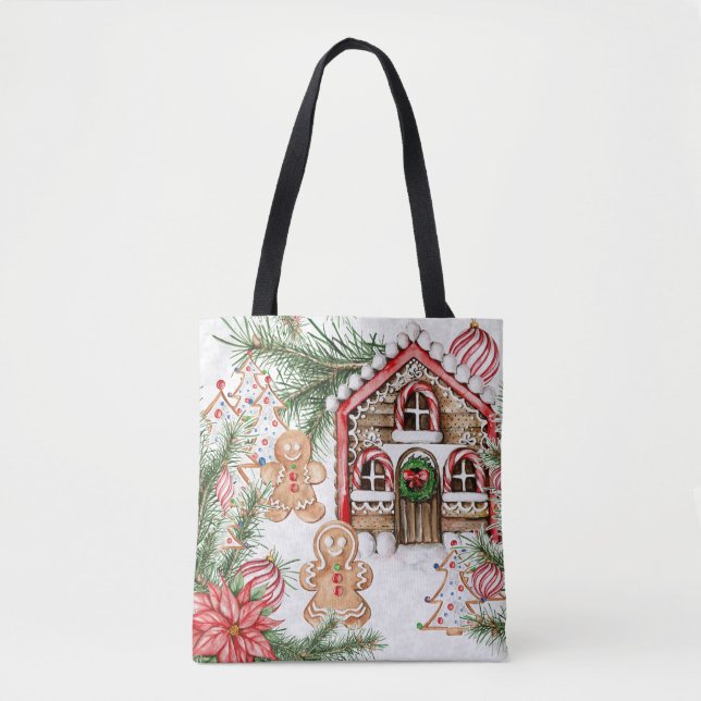 Tote Bag Maison de sucre de canne, bonhomme en pain (Devant)