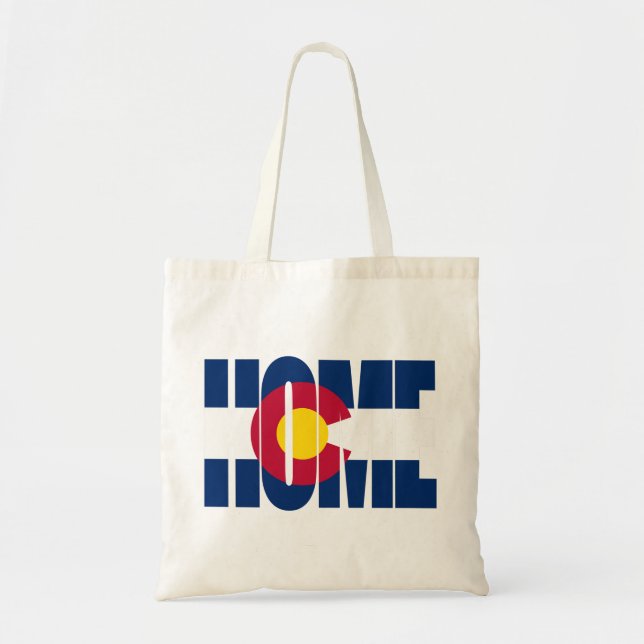 Tote Bag Maison du Colorado - Drapeau de l'État (Devant)