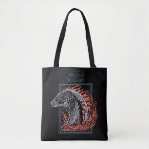 Tote Bag MAISON DU DRAGON Profil de dragon en flammes