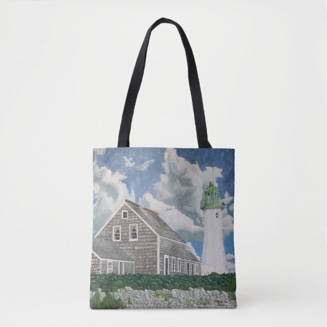 Tote Bag Maison du gardien de phare de Scituate (Devant)