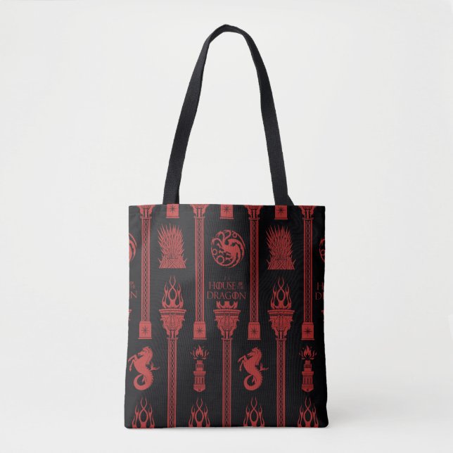 Tote Bag Maison du Motif de la crête du Dragon (Devant)