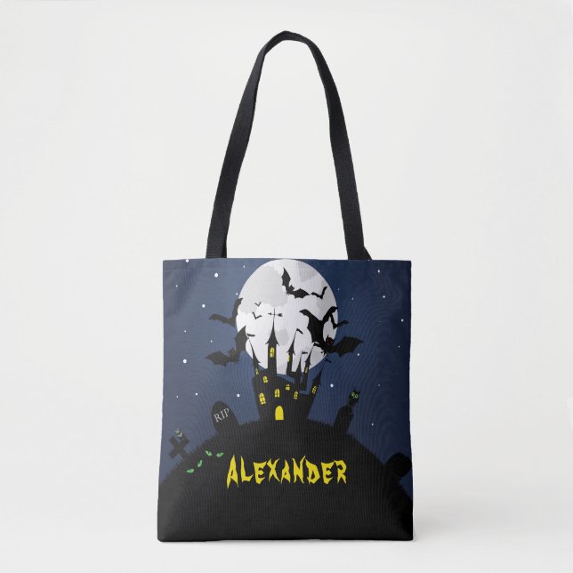 Tote Bag Maison hantée Bac ou traitement (Devant)