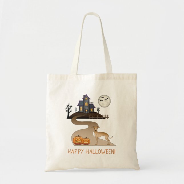 Tote Bag Maison hantée de l'Italie de Greyhound & Halloween (Devant)
