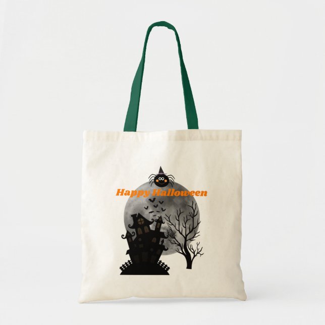 Tote Bag Maison hantée d'Halloween (Devant)