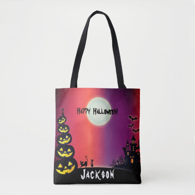 Tote Bag Maison hantée épouvantable Halloween    (Devant)