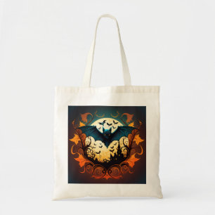 Tote Bag Maison hantée et chauves-souris
