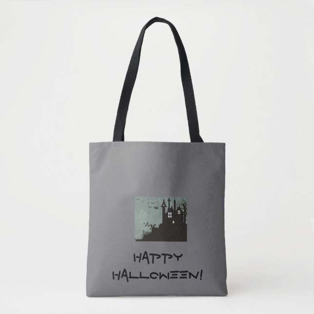 Tote Bag Maison hantée Halloween Fourre-tout (Devant)