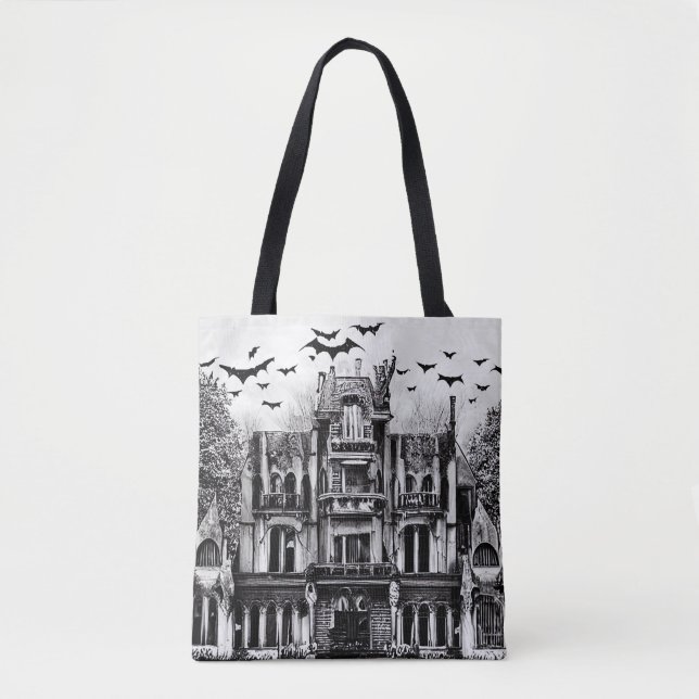 Tote Bag Maison haunted (Devant)