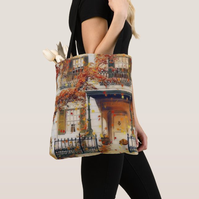 Tote Bag Maison magique d'automne (De près)