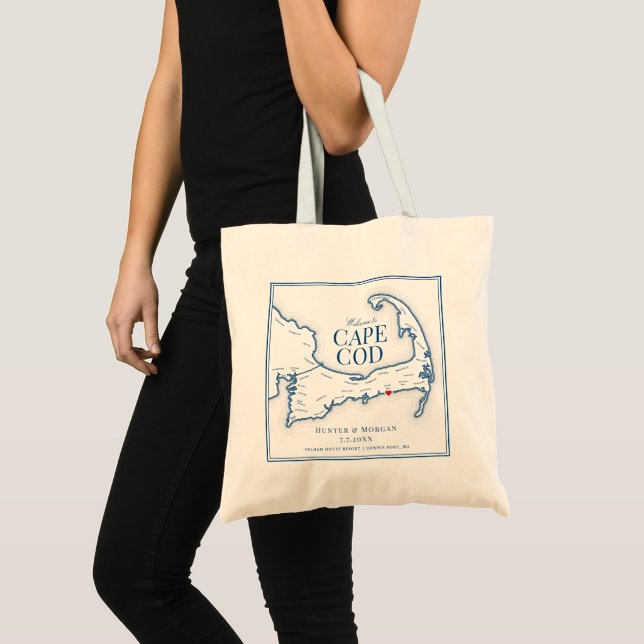Tote Bag Maison Pelham Resort Mariage Cape Cod Bienvenue (Devant (produit))