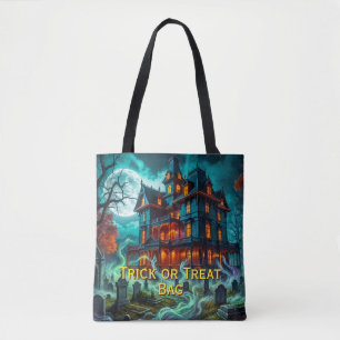 Tote Bag Maison sinistre près du cimetière hanté