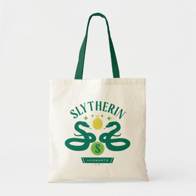 Tote Bag Maison SLYTHERIN ™ Double Locket Serpent Graphique (Devant)
